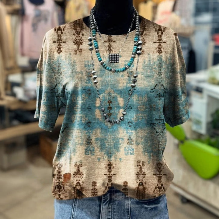 Vintage T-Shirt Mit Blumendruck