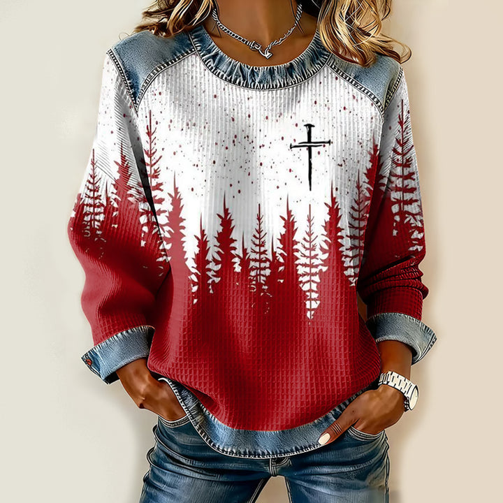 Vintage Kariertes Lässiges T-Shirt