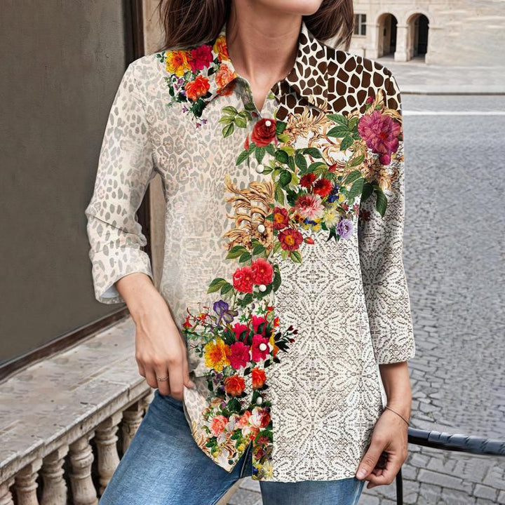 Vintage Bluse Mit Farbverlauf