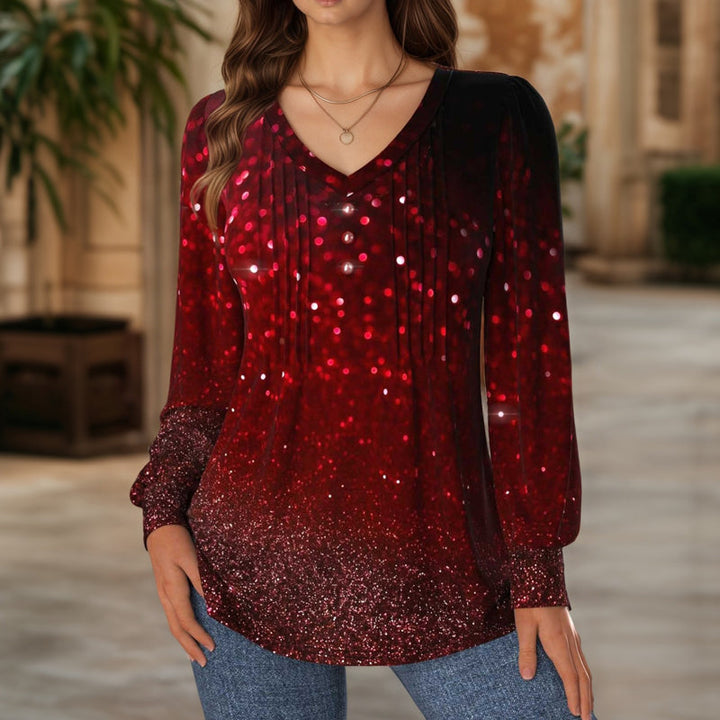 Bunte Bluse Mit Geometrischem Druck