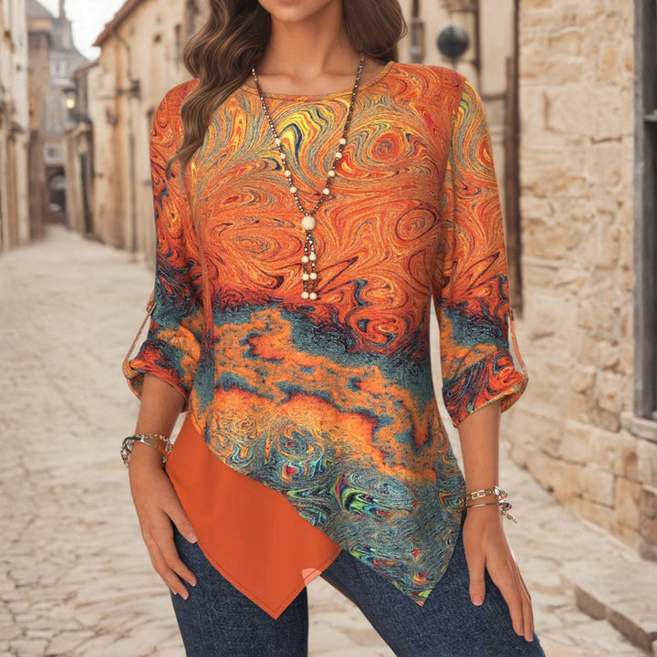 Vintage Bluse Mit Farbverlauf