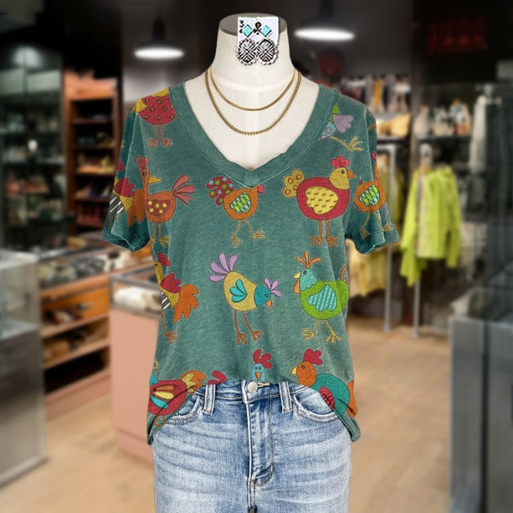 Lässige Bluse Mit Gestreiftem Druck