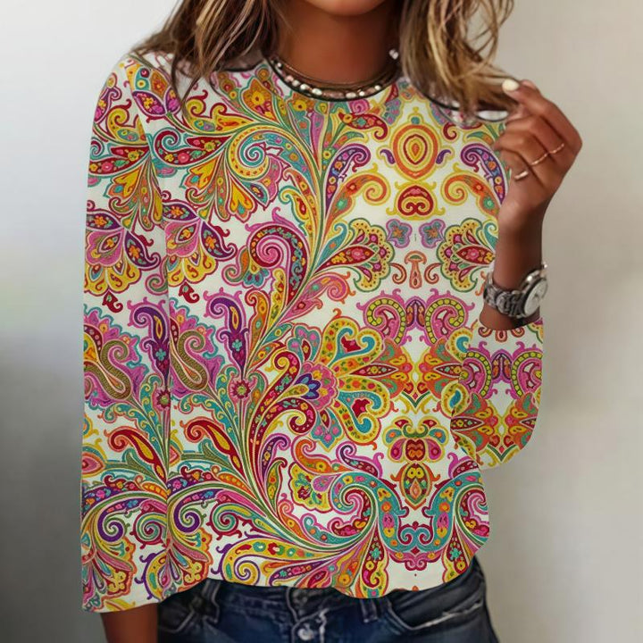 Vintage Bluse Mit Farbverlauf