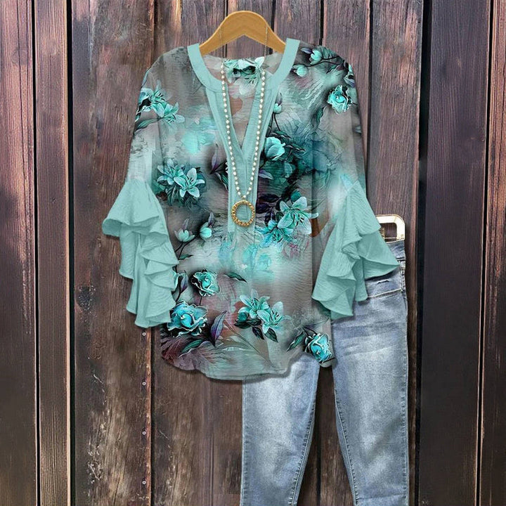 Vintage Bluse Mit Farbverlauf