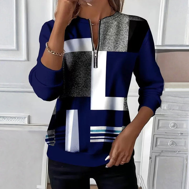 Bluse Mit Herz- Und Blumendruck