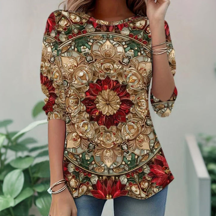 Vintage T-Shirt Mit Blumendruck