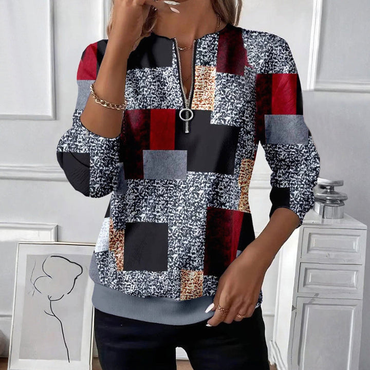 Lässiges Bedrucktes Patchwork-Kleid