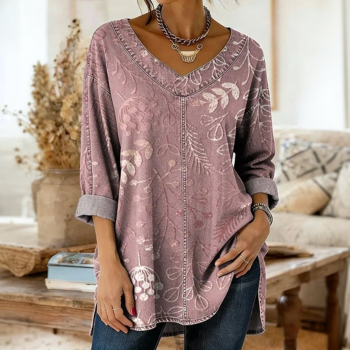 Elegantes Kleid Mit Blumendruck