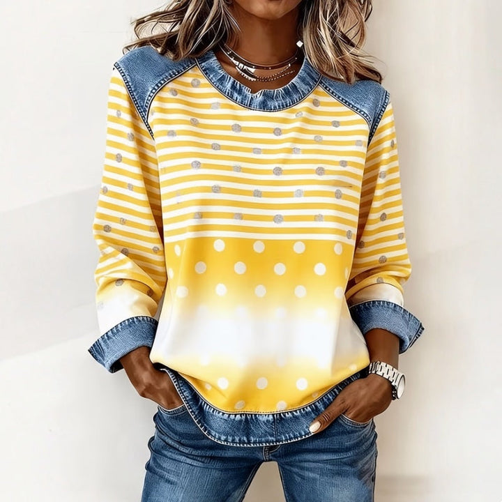Buntes T-Shirt Mit Abstraktem Druck